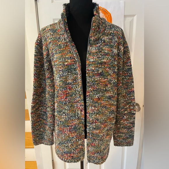 River Rainbow Knit Cardigan/Sweater Full zip. Size XL - Picture 6 of 15